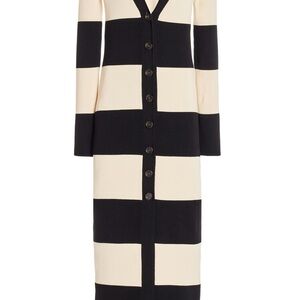 Posse Theo Striped Jersey Maxi Cardigan Dress